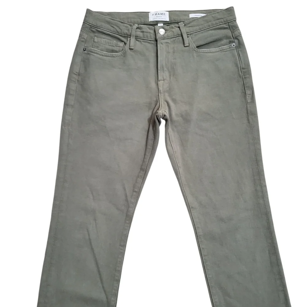 FRAME Le'Homme Slim Straight Olive Jeans Size 31/32 Men's Excellent Condition